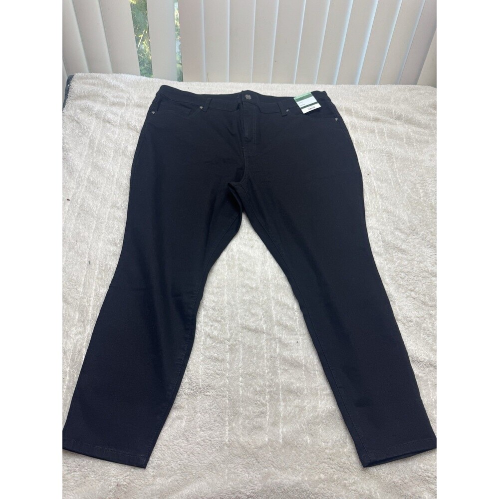 Terra & Sky Women’s 24W Petite Black High Rise Skinny Jeans Pants NWT